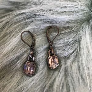 Darling gunmetal crystal earrings